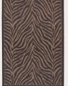 Couristan 1514/0121 Recife Zebra Black/Cocoa Runner Rug, 2-Feet 3-Inch by 7-Feet 10-Inch