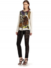 THE LOOKFront abstract printCinched detail at neck with drawstring tiesConcealed button closureLong sleeves with vent in cuffs and snap closuresTHE FITAbout 26 from shoulder to hemTHE MATERIALSilkSecond fabric: 96% viscose/4% silkCARE & ORIGINDry cleanMade in ItalyModel shown is 5'9½ (176cm) wearing US size 4. THE LOOKFront abstract printCinched detail at neck with drawstring tiesConcealed button closureLong sleeves with vent in cuffs and snap closuresTHE FITAbout 26 from shoulder to hemTHE MATERIALSilkSecond fabric: 96% viscose/4% silkCARE & ORIGINDry cleanMade in ItalyModel shown is 5'9½ (176cm) wearing US size 4.