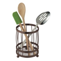 InterDesign York Lyra Utensil Holder, Bronze