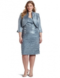 Jessica Howard Women's Plus-Size 2 Piece Loveable Shutter Sheath Dress Jessica Howard Women's Plus-Size 2 Piece Loveable Shutter Sheath Dress