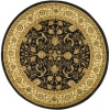 Safavieh Lyndhurst Collection LNH219A Black and Ivory Round Area Rug, 5-Feet 3-Inch