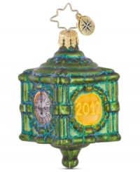 A replica of the clock at what was once Marshall Field's State Street store is now a timeless gem for your tree from Christopher Radko. With a clock face and 2012 hand painted on mouth-blown glass. A replica of the clock at what was once Marshall Field's State Street store is now a timeless gem for your tree from Christopher Radko. With a clock face and 2012 hand painted on mouth-blown glass.