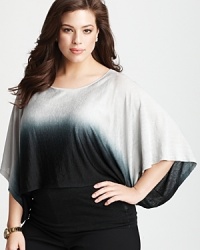 Lafayette 148 New York Plus Size Hand Dip Dyed Kimono Sweater Lafayette 148 New York Plus Size Hand Dip Dyed Kimono Sweater