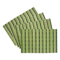 Benson Mills Lollypop Multi Color Bamboo Placemats, Set of 4, Parsley Benson Mills Lollypop Multi Color Bamboo Placemats, Set of 4, Parsley