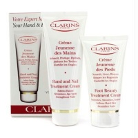 Clarins Hands & Foot Set: Hand & Nail Treatment Cream 100ml + Foot Beauty Treatment Cream 75ml 2pcs