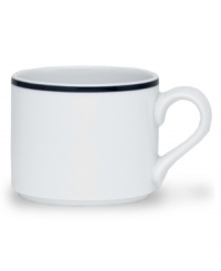 Named for a trendy Copenhagen neighborhood but designed with timeless style, the Christianshavn Blue teacup features a double band of navy in pristine white porcelain. From Dansk. Named for a trendy Copenhagen neighborhood but designed with timeless style, the Christianshavn Blue teacup features a double band of navy in pristine white porcelain. From Dansk.