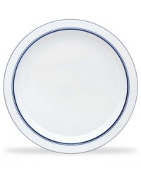 Named for a trendy Copenhagen neighborhood but designed with timeless style, the Christianshavn Blue serving platter features a double band of navy in pristine white porcelain. From Dansk. Named for a trendy Copenhagen neighborhood but designed with timeless style, the Christianshavn Blue serving platter features a double band of navy in pristine white porcelain. From Dansk.