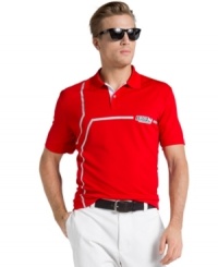 Give your race-day gear a tuneup with this graphic polo shirt from Izod for Indy 500. Give your race-day gear a tuneup with this graphic polo shirt from Izod for Indy 500.