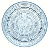 iittala Kastehelmi Dew Drop 10-1/2-Inch Diameter Round Glass Plates, Light Blue