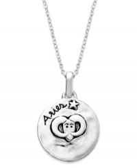 Adventurous, energetic, courageous & quick. Unwritten's chic Zodiac pendant features the signature Aries design with these unique qualities listed on the reverse side. Set in sterling silver. Approximate length: 18 inches. Approximate drop: 3/4 inch. Adventurous, energetic, courageous & quick. Unwritten's chic Zodiac pendant features the signature Aries design with these unique qualities listed on the reverse side. Set in sterling silver. Approximate length: 18 inches. Approximate drop: 3/4 inch.