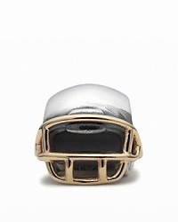 Football fandom takes a chic turn with PANDORA's sterling silver and 14K gold helmut charm. Football fandom takes a chic turn with PANDORA's sterling silver and 14K gold helmut charm.