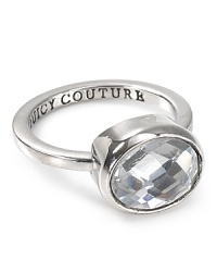 A simple crystal is a glittering statement on this Juicy Couture ring, so perfectly versatile finished in silver plate. A simple crystal is a glittering statement on this Juicy Couture ring, so perfectly versatile finished in silver plate.
