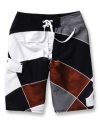 Cool color blocking gives these Quiksilver board shorts instant presence on the beach or boardwalk.