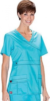 Dickies 817355 Youtility Women's Mock Wrap Scrub Top Dickies 817355 Youtility Women's Mock Wrap Scrub Top