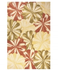 Bring your room to life with this stirring area rug, bursting with charm and colorful flower images. Premium-quality wool is hand-carved by Momeni's master craftsmen, giving the rug a distinctive layered texture. Hand-tufted in India, this beautiful piece mixes modern design with luxurious softness. Bring your room to life with this stirring area rug, bursting with charm and colorful flower images. Premium-quality wool is hand-carved by Momeni's master craftsmen, giving the rug a distinctive layered texture. Hand-tufted in India, this beautiful piece mixes modern design with luxurious softness.
