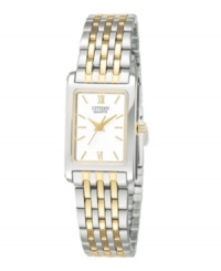 Traditional watch design, rescaled to a petite feminine size by Citizen. Traditional watch design, rescaled to a petite feminine size by Citizen.