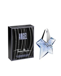 Fall in love again and discover the ANGEL Limited Edition Collector, adorned with delicate jewelry designed by Thierry Mugler. The star is magnificently transformed into a mannequin, dressed with a striking Couture Bracelet that will transform you into the most glamorous diva. The bracelet shines with a zamac star, embossed with the Thierry Mugler signature. A leather-like pouch is included to protect the celestial jewel. The ANGEL Collector is a seductive and dazzling treasure to gift. The set includes a 25ml / .8 fl. oz. Shooting Star Eau de Parfum Refillable Spray, and a Thierry Mugler Signature Couture Bracelet. Fall in love again and discover the ANGEL Limited Edition Collector, adorned with delicate jewelry designed by Thierry Mugler. The star is magnificently transformed into a mannequin, dressed with a striking Couture Bracelet that will transform you into the most glamorous diva. The bracelet shines with a zamac star, embossed with the Thierry Mugler signature. A leather-like pouch is included to protect the celestial jewel. The ANGEL Collector is a seductive and dazzling treasure to gift. The set includes a 25ml / .8 fl. oz. Shooting Star Eau de Parfum Refillable Spray, and a Thierry Mugler Signature Couture Bracelet.