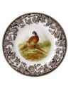 Bring the classic style of the English countryside to your table with the Woodland Collection by Spode. This traditionally patterned salad plate features the majestic pheasant framed by Spode's distinctive British Flowers border which dates back to 1828.
