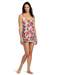 OnGossamer Women's Swing Nightie with Lace, Rose Garden, M OnGossamer Women's Swing Nightie with Lace, Rose Garden, M