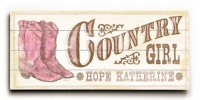 Kids Country Girl (Personalized) 14x32 Limited-Edition Artistic Planked Wood Sign Kids Country Girl (Personalized) 14x32 Limited-Edition Artistic Planked Wood Sign