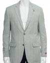 Alfani Red Men's Light Gray Plaid (Small) 2 Button Sport Coat