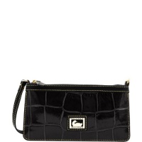 Dooney & Bourke Croco Large Slim Wristlet, Black