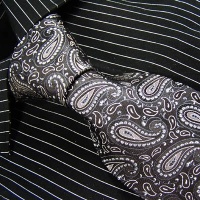 Brand New B. Boss Black Paisleys Silk Mens Neck Tie Zl1116 Brand New B. Boss Black Paisleys Silk Mens Neck Tie Zl1116