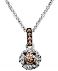 Let it shine. Le Vian's delightfully-decadent pendant combines round-cut chocolate diamonds (1/5 ct. t.w.) with white diamond accents surrounding. Setting and chain crafted in 14k white gold. Approximate length: 18 inches. Approximate drop: 1/2 inch. Let it shine. Le Vian's delightfully-decadent pendant combines round-cut chocolate diamonds (1/5 ct. t.w.) with white diamond accents surrounding. Setting and chain crafted in 14k white gold. Approximate length: 18 inches. Approximate drop: 1/2 inch.