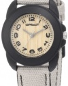 Sprout Women's ST/1033BKBKKH Khaki Organic Cotton Strap Bamboo Dial Eco-Friendly Watch