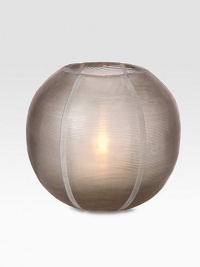 A modern urban treasure, mouthblown in artisanal glass with hand-etched detail and a gently textured surface. Glass3½ highHand washImported A modern urban treasure, mouthblown in artisanal glass with hand-etched detail and a gently textured surface. Glass3½ highHand washImported