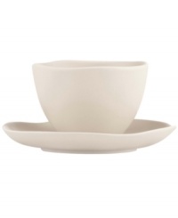 Find stylish versatility in the organic shape and matte-glazed finish of this Casual Luxe bowl and saucer from Donna Karan by Lenox. Durable stoneware in a soft pearl hue is an ideal host for everyday meals and a natural go-to for entertaining. Find stylish versatility in the organic shape and matte-glazed finish of this Casual Luxe bowl and saucer from Donna Karan by Lenox. Durable stoneware in a soft pearl hue is an ideal host for everyday meals and a natural go-to for entertaining.