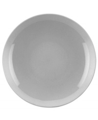 A modern balance. Create a sense of effortless urban luxury with the Matte & Shine salad plate, featuring a minimalist coupe shape, slate palette and tonal banding by Donna Karan Lenox.
