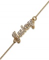 The write stuff. Juicy Couture plays the name game in winning fashion with this bracelet crafted from gold tone brass with cubic zirconia accents (1/2 ct. t.w.). Approximate length: 6-1/2 inches + 1/2-inch extender.