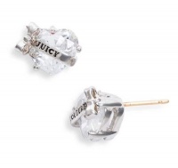 Juicy Couture Jewelry Banner Heart Crystal Earrings Silver Juicy Couture Jewelry Banner Heart Crystal Earrings Silver