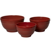 Fiesta 3-Piece Baking Bowl Set, Scarlet Fiesta 3-Piece Baking Bowl Set, Scarlet