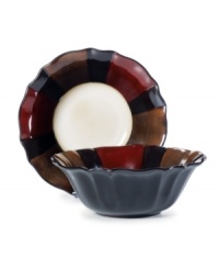 As durable as they are dramatic, Valencia bowls from Gourmet Basics by Mikasa are designed to whisk hot soup or stew straight from the microwave to your table. A ruffled edge and sophisticated palette redefine your entire dining area. As durable as they are dramatic, Valencia bowls from Gourmet Basics by Mikasa are designed to whisk hot soup or stew straight from the microwave to your table. A ruffled edge and sophisticated palette redefine your entire dining area.