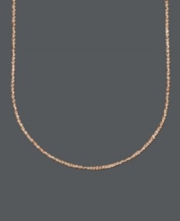 A chic layer in a caramel-colored hue. Abide by the trends with this 14k rose gold chain crafted in a perfectina link. Approximate length: 16 inches.