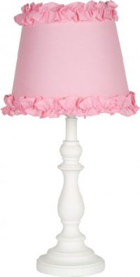Princess 'Girls Table or Desk Lamp with Pink Ruffle Shade Princess 'Girls Table or Desk Lamp with Pink Ruffle Shade