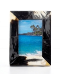 A picture frame with a past, this handsome design features lustrous cow horn with rich brown and ivory tones, designed and handcrafted by Haiti's resourceful artisans. With wooden easel back. A picture frame with a past, this handsome design features lustrous cow horn with rich brown and ivory tones, designed and handcrafted by Haiti's resourceful artisans. With wooden easel back.