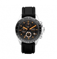 Fossil Men's CH2647 Black Silicone Strap Black Analog Dial Chronograph Watch Fossil Men's CH2647 Black Silicone Strap Black Analog Dial Chronograph Watch