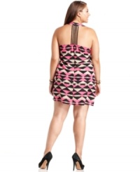 Make a memorable exit in Soprano's printed plus size dress, showcasing a T-back! (Clearance) Make a memorable exit in Soprano's printed plus size dress, showcasing a T-back! (Clearance)