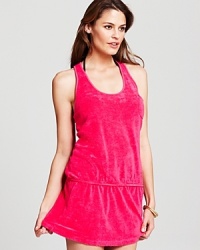 Swap the towel for this racerback dress from Splendid. Its silhouette is sporty, while the poppy hue ensures beach-to-boardwalk cool. Swap the towel for this racerback dress from Splendid. Its silhouette is sporty, while the poppy hue ensures beach-to-boardwalk cool.