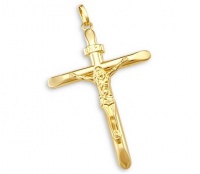 14k Yellow Gold Cross Crucifix Pendant Charm NEW 14k Yellow Gold Cross Crucifix Pendant Charm NEW