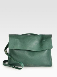 Exceptionally sleek and sophisticated portfolio carryall beautifully crafted in subtly textured calfskin leather.Flap, buckle closureAdjustable shoulder strapExterior, interior pocketsFully linedLeather15W x 11¼H x 2½DImported Exceptionally sleek and sophisticated portfolio carryall beautifully crafted in subtly textured calfskin leather.Flap, buckle closureAdjustable shoulder strapExterior, interior pocketsFully linedLeather15W x 11¼H x 2½DImported