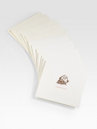 A hand-pressed Charles Fradin illustration adds an adorable touch to high-quality cotton paper, folded over to create a thoughtful, highly personal card. Includes 8 cards and matching envelopes High-quality 110 lb. cotton paper Folded: 4¾ X 4¾ Made in USA A hand-pressed Charles Fradin illustration adds an adorable touch to high-quality cotton paper, folded over to create a thoughtful, highly personal card. Includes 8 cards and matching envelopes High-quality 110 lb. cotton paper Folded: 4¾ X 4¾ Made in USA