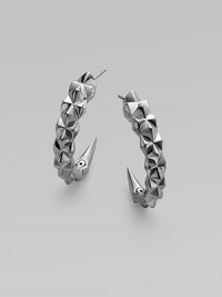 From the Superstud Collection. Dramatic, angular horns of darkened sterling silver finish to an even more dramatic pointy end. Sterling silver Diameter, about 1 Post-back Imported From the Superstud Collection. Dramatic, angular horns of darkened sterling silver finish to an even more dramatic pointy end. Sterling silver Diameter, about 1 Post-back Imported