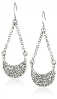 Kenneth Cole New York Urban Stone Pave Small Half Moon Chandelier Earrings