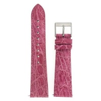 Ladies' Genuine Crocodile Watch Band Pink 16mm Watchband Built-In Spring Bars Ladies' Genuine Crocodile Watch Band Pink 16mm Watchband Built-In Spring Bars
