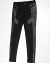 Rag & Bone womens cecil leather panel legging pants