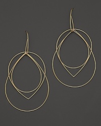 14K gold graduated teardrops move like ripples in a pond.